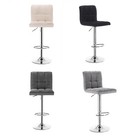 WOLTU 1/2x Barhocker Tresenhocker mit Rückenlehne höhenverstellbar Leinen Chrom