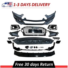 Front Bumper Cover Kit W/Grille Fits 2018-2019 Audi A5/S5 B9 Models RS5-Style