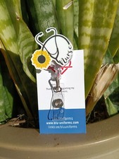 Nurse Resin Badge Reel 360 Alligator Clip