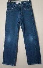 Levis 550 Slim Relaxed Fit Jeans Boys Blue Denim Pants sz 14 Slim 25x27
