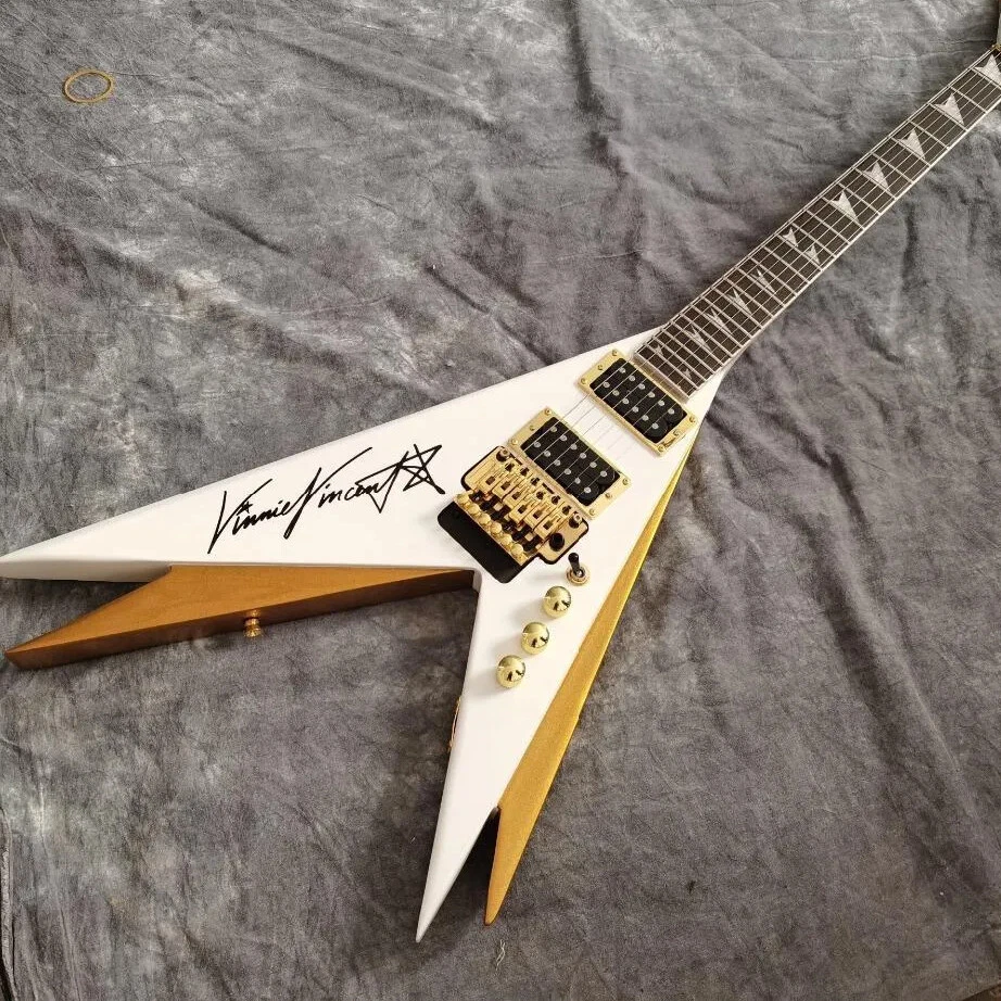 Double V Electric Guitar Custom NO HEADSTOCK LOGO and NO SIGNATURE