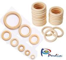 Holzringe Natur aus Buchenholz Farblos Schmuck Basteln & Deko – 8 Größen wählbar