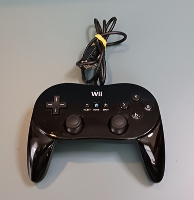 Nintendo Wii Classic Controller Pro Black Wired OEM RVL-005 Official