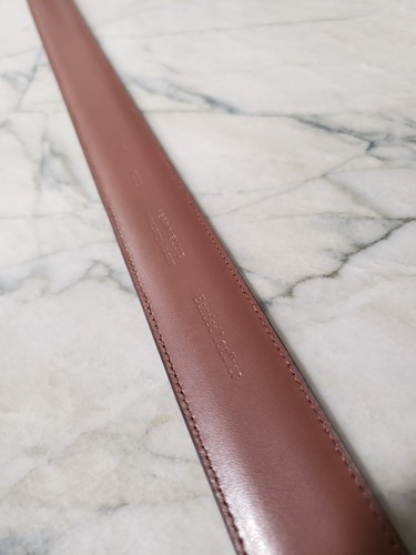 Cinturón de cuero Perry Ellis Bonded marrón negro 36/90 HP35150 plateado - Imagen 7 de 10