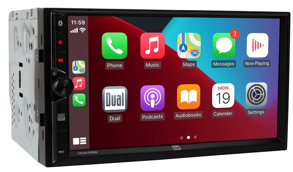 Dual DCPA723W 7" Double DIN Touchscreen Digital Receiver - Image 2 of 4