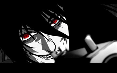 Anime hellsing alucard vampires selective coloring eyes Custom Gaming Mat Desk