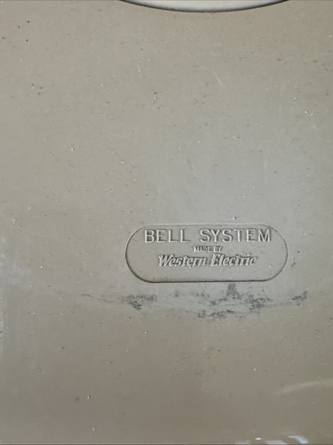 Bell System Western Electric Rotary Dial Wall Mount Telephone Tan Vintage As Is - Picture 3 of 11