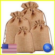 Lucky Monet 25PCS Burlap Gift Bags Drawstring, Jute Bags Jewelry Pouches 4"x6"