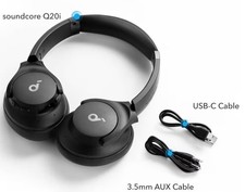 Anker Q20i Hybrid Active Noise Cancelling Headphones, Wireless Over-Ear Bluetoot