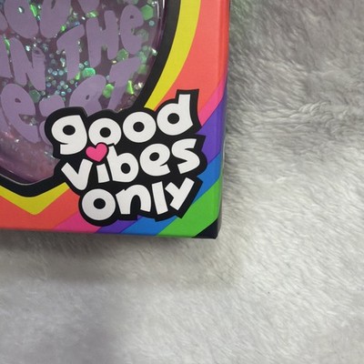 NeeDoh Good Vibes Only Glitter Heart Nee Doh Purple 