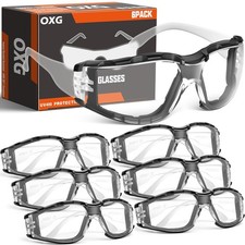 6 Pack Anti Fog Safety Glasses for Men Women, ANSI Z87.1 Protective Eyewear U...
