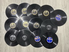 Columbia Shellac 78 RPM Vintage Early 18 TOTAL Records Lot Read