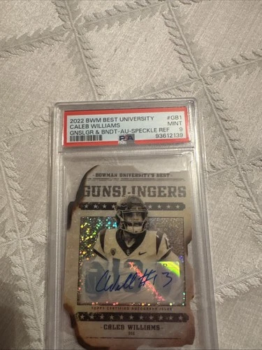 2022 Bowman's Best University Caleb Williams Gunslingers Speckle Auto 08/25 SSP