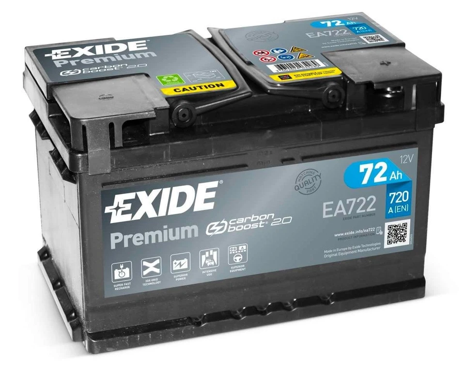 Battery fits SAAB 9-5 9000 900 9-7 9-3 Exide 096 720A 72Ah Quality New - Image 2 of 4