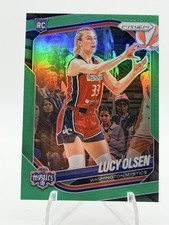 2025 Panini Prizm WNBA Lucy Olsen #104 Green Prizm Mystics Rookie Card