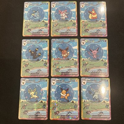  Pokemon Bubble Eeveelutions Complete Set Eevee Umbreon Espeon Flareon FAN Art