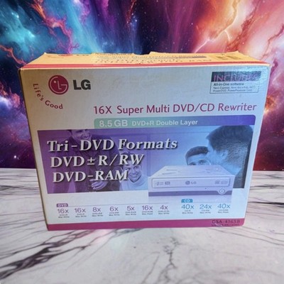 LG Super Multi DVD Drive GSA-4163B 16X CD DVD-RW Writer NEW w/software