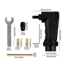 Right Angle Converter Attachment 90 Degree Rotary ForGrinder Adapter Grinding