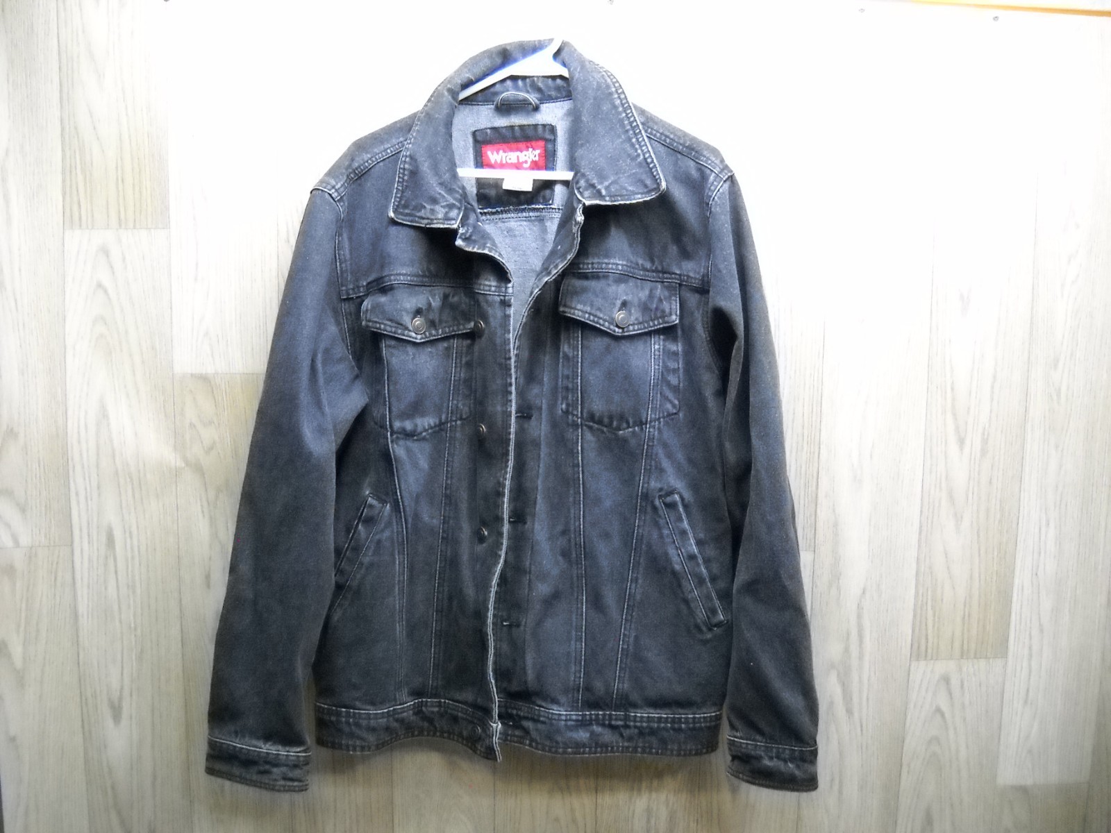 Wrangler BLACK  Rugged Wear Denim Trucker Western Jacket Men