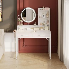 Dressing Table with height-adjustable Mirror for 120-180 cm, LED Lights with