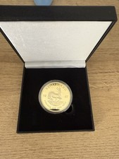 Gold Plated 1oz 24K Krugerrand Coin South Africa in capsule Fantastic Quality