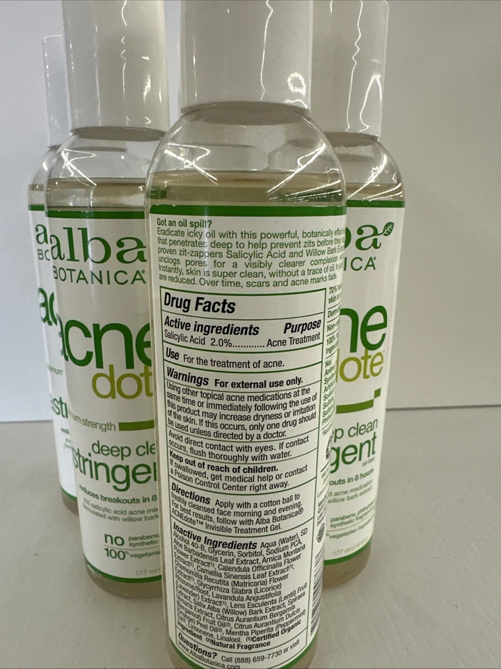 Alba Botanica Acnedote  Deep Clean Astringent 6 oz Pack of 6 Exp 06/20 - Image 4 of 4