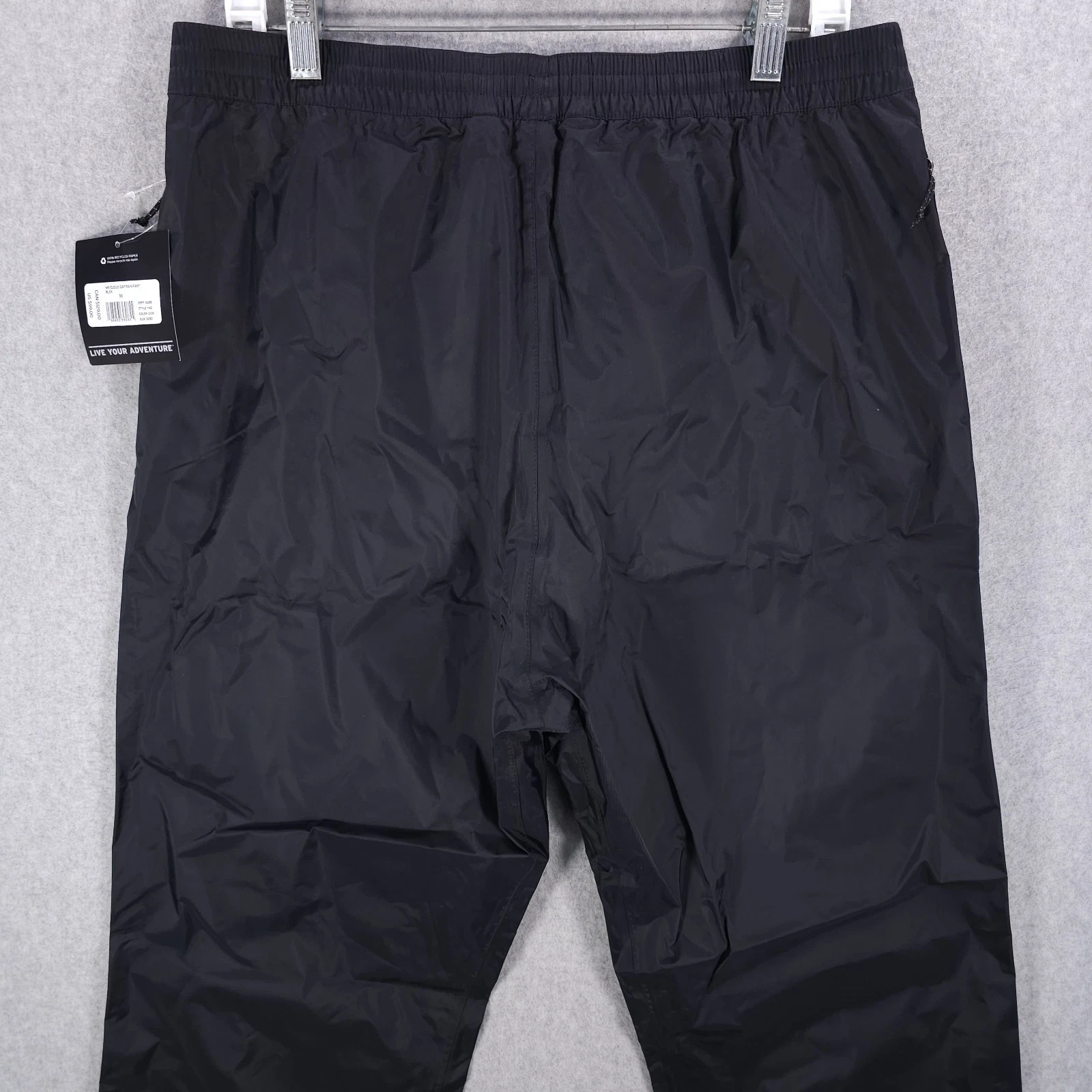 Eddie Bauer Cloud Cap Weather Edge Shell Black Rain Pants Mens Medium (32-36x31)
