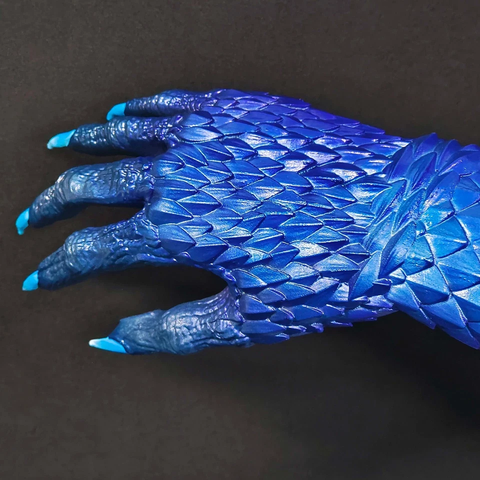 Синий коготь перчатки с прикрепленными ногтями костюм аксессуар для взрослых пара - Изображение 2 из 4