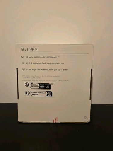 Brand New Huawei 5G CPE 5 (H155-381) 5G/4G Dual Band Wireless Router, Unlocked - Zdjęcie 3 z 3