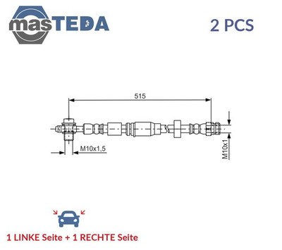 1 987 481 673 BREMSSCHLAUCH BREMSLEITUNG VORNE BOSCH 2PCS NEU OE QUALITÄT