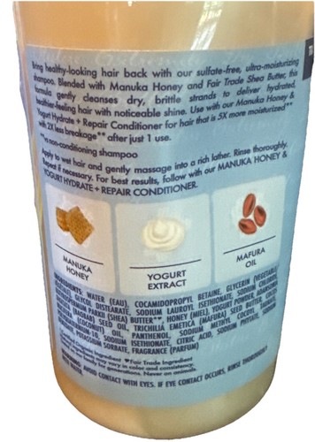 Shea Moisture Manuka Honey & Yogurt Hydrate + Repair Shampoo & Conditioner (2 Pk - Picture 5 of 6