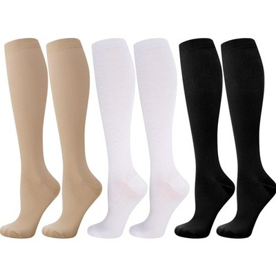 Kompressionsstrümpfe, 3 Paar, Support Knie Stockings, Sport, Reisesocken, 15-...
