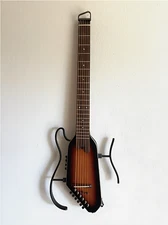 Donner HUSH I Acoustic Electric Guitar Headless With Accessories | Sunburst