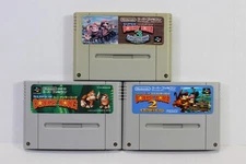 Lot 3 Super Donkey Kong Country 1 2 3 SFC Super Famicom SNES Japan Import I1881