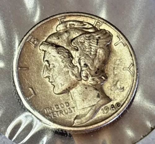 1940 D Mercury Dime Uncirculated 90% Silver  BU