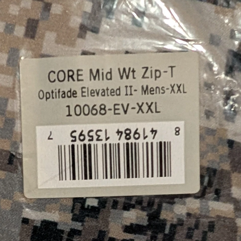 Sitka Gear Core Mid Wt Zip-T Optifade Elevated II-Men's XXL - Image 3 of 3