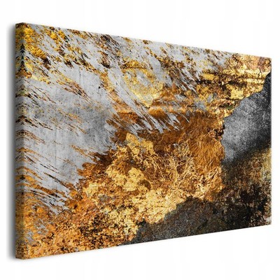 Leinwanddruck Wandbild Beton Gold Abstrakt Glamour Loft 80x120cm