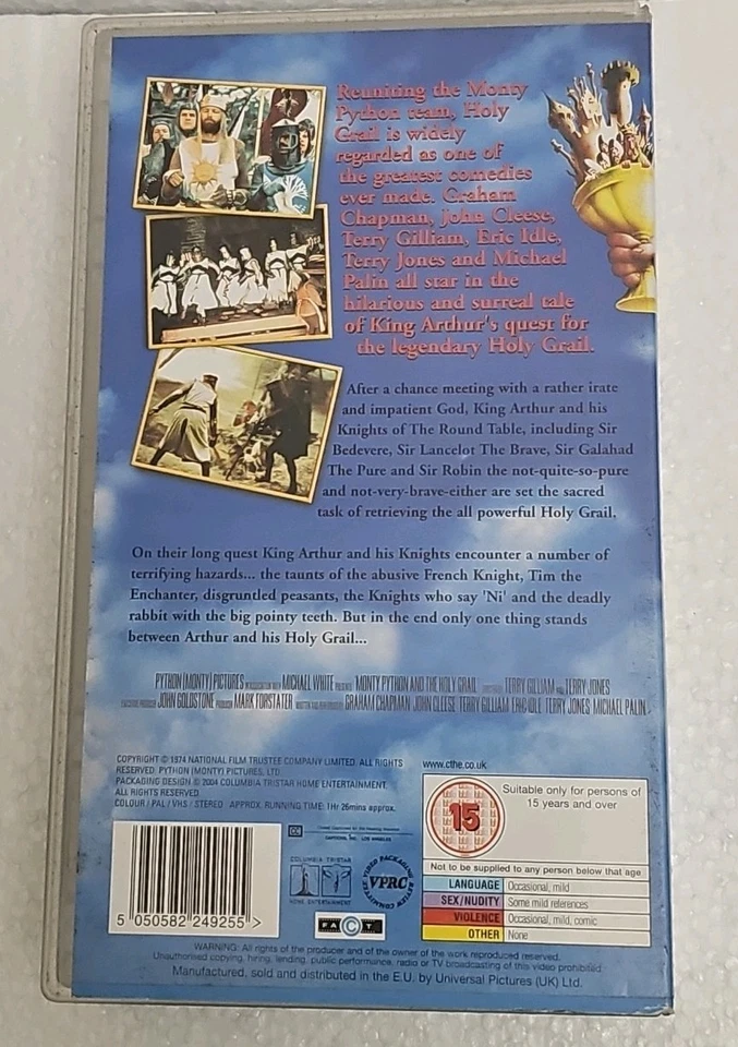 Monty Python and The Holy Grail VHS Video Tape Movie Film Cert 15 - Image 2 of 4