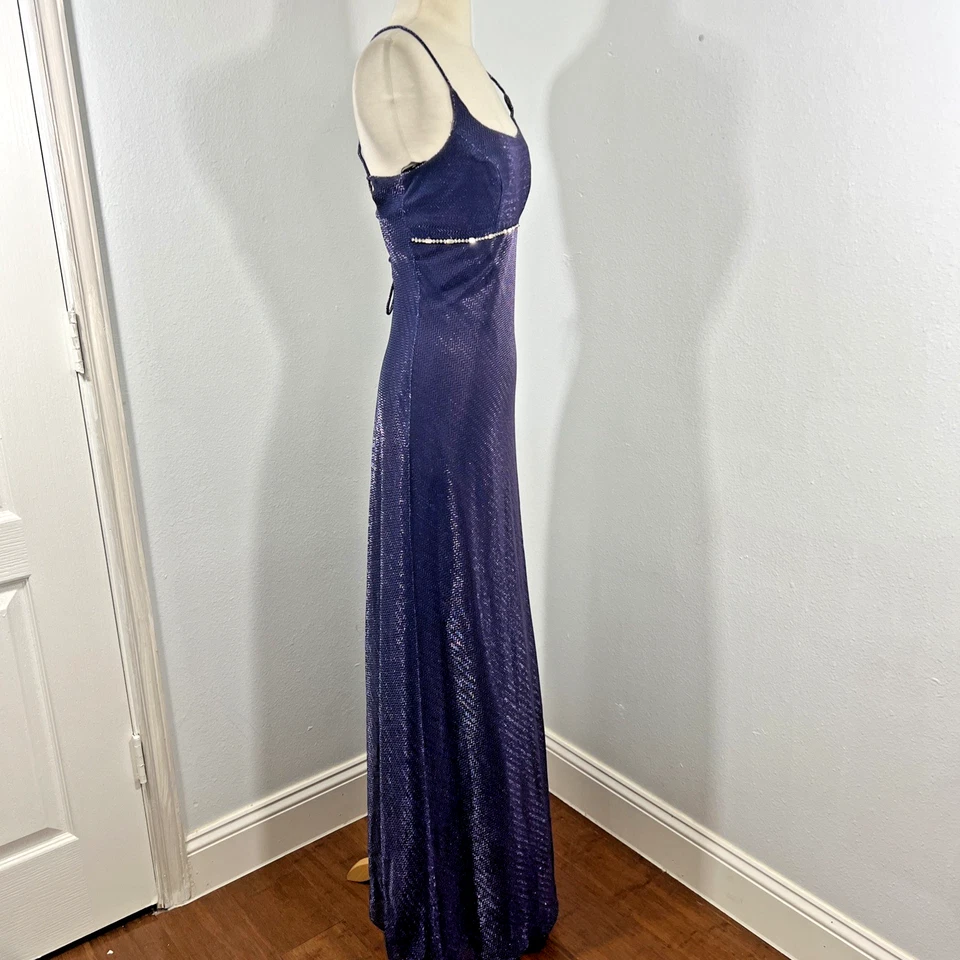 VTG Jump Babydoll Dress Womens 90s Purple 3/4 Sleeve Y2K Whimsigoth Fairycore US - Image 2 of 4