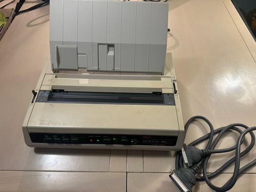 Oki Microline 184 Turbo 9 Pin Printer w/ Cables. Untested Read! - 第 1/10 張圖片
