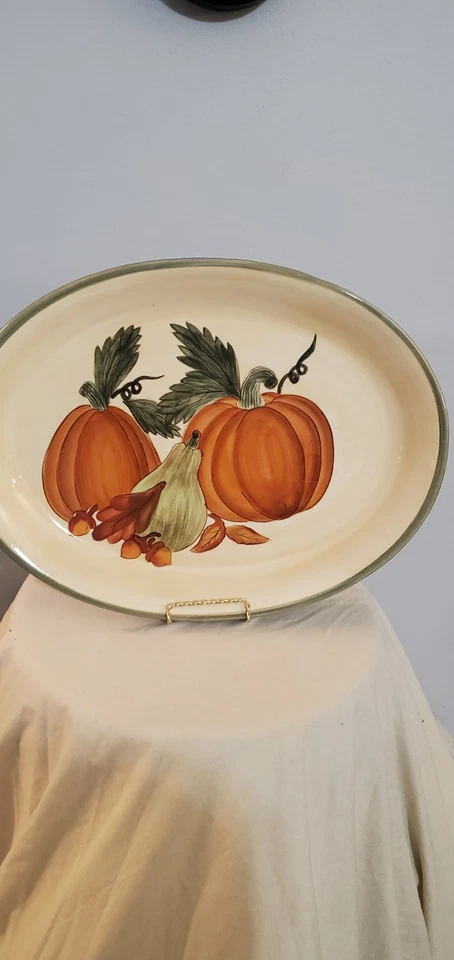 Plato Sonoma Home Goods Calabaza Tema Otoño 15.5" Excelente Estado Foto 2 de 4