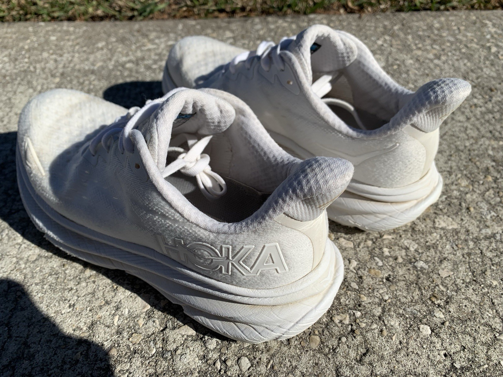 Size 7.5 B - Hoka One One Clifton 9 Triple White Women’s Running Shoes thumbnail 7