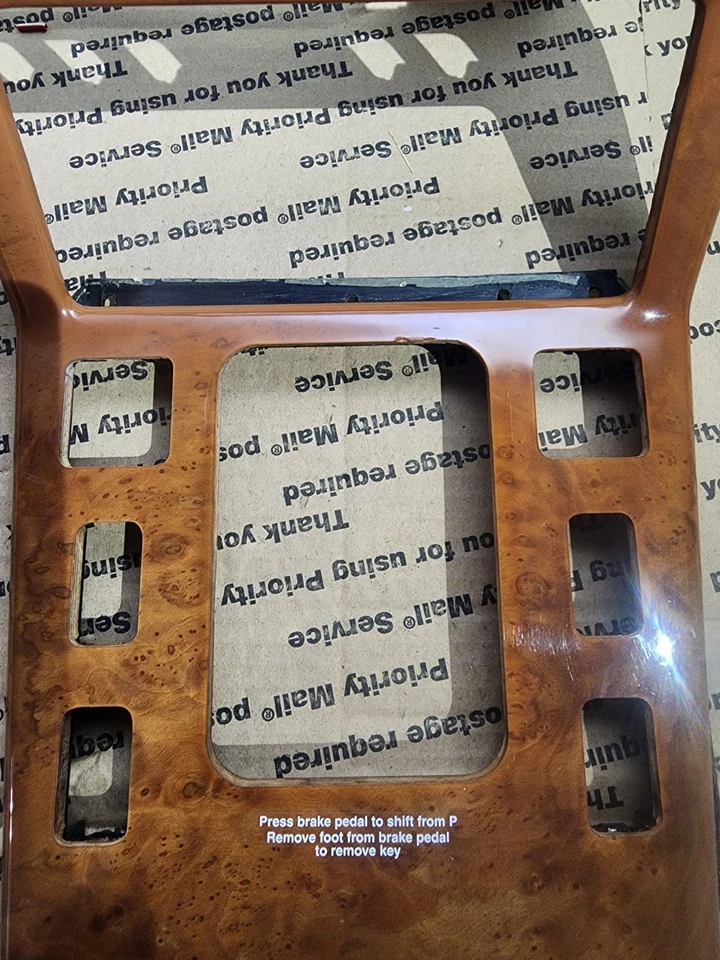 90-02 Mercedes R129 SL320 SL600 SL500 600SL consola central bisel madera OEM Foto 2 de 4