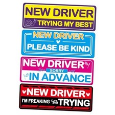 4Pcs Student Driver Magnetic Car Stickers for Beginners, New Magnetic 4pcs