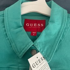 GUESS Los Angeles Teal Jean Jacket Women s S ...
