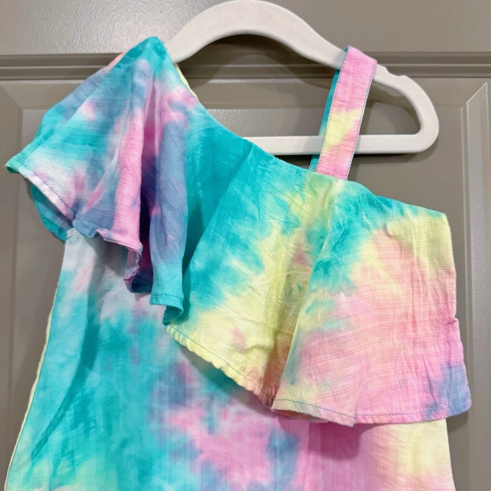 Vestido feminino Isobella & Chloe tamanho 5 tingido multicolorido vibrante - Imagem 2 de 4