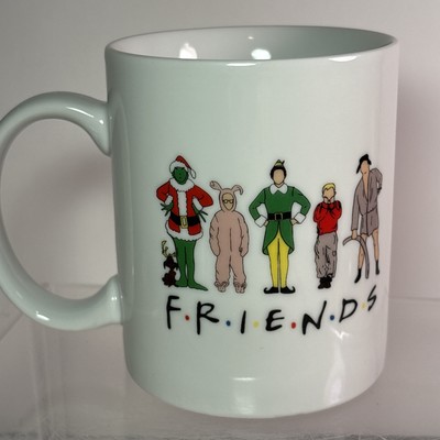 Christmas Movie Characters FRIENDS Coffee Mug Grinch, Buddy Elf, Kevin, Ralphie