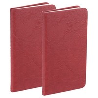 2 StüCk Notizbuch 18X10Cm A6.80 Blatt Rot