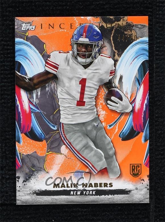 2024 Topps Inception Orange 44/50 Malik Nabers #170 Rookie RC