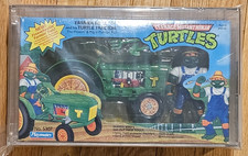 Farmer Mike & Turtle Tractor AFA  GRADED 85  TMNT 1993  HIGHEST GRADED  POP 1